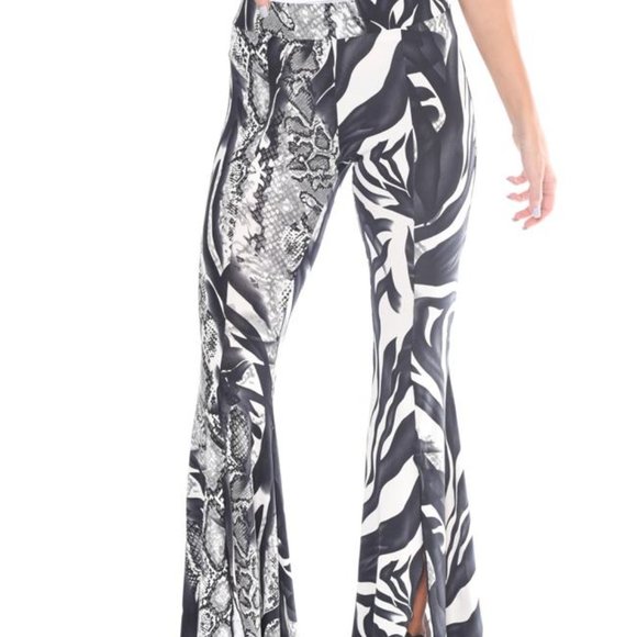 Fit n Flare Comfy Pants - Black Zebra Print - Picture 4 of 5